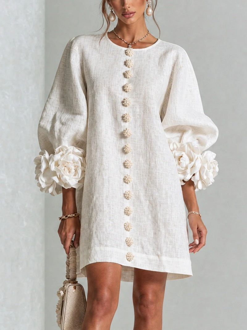 Vestido mini de mujer-Rosette